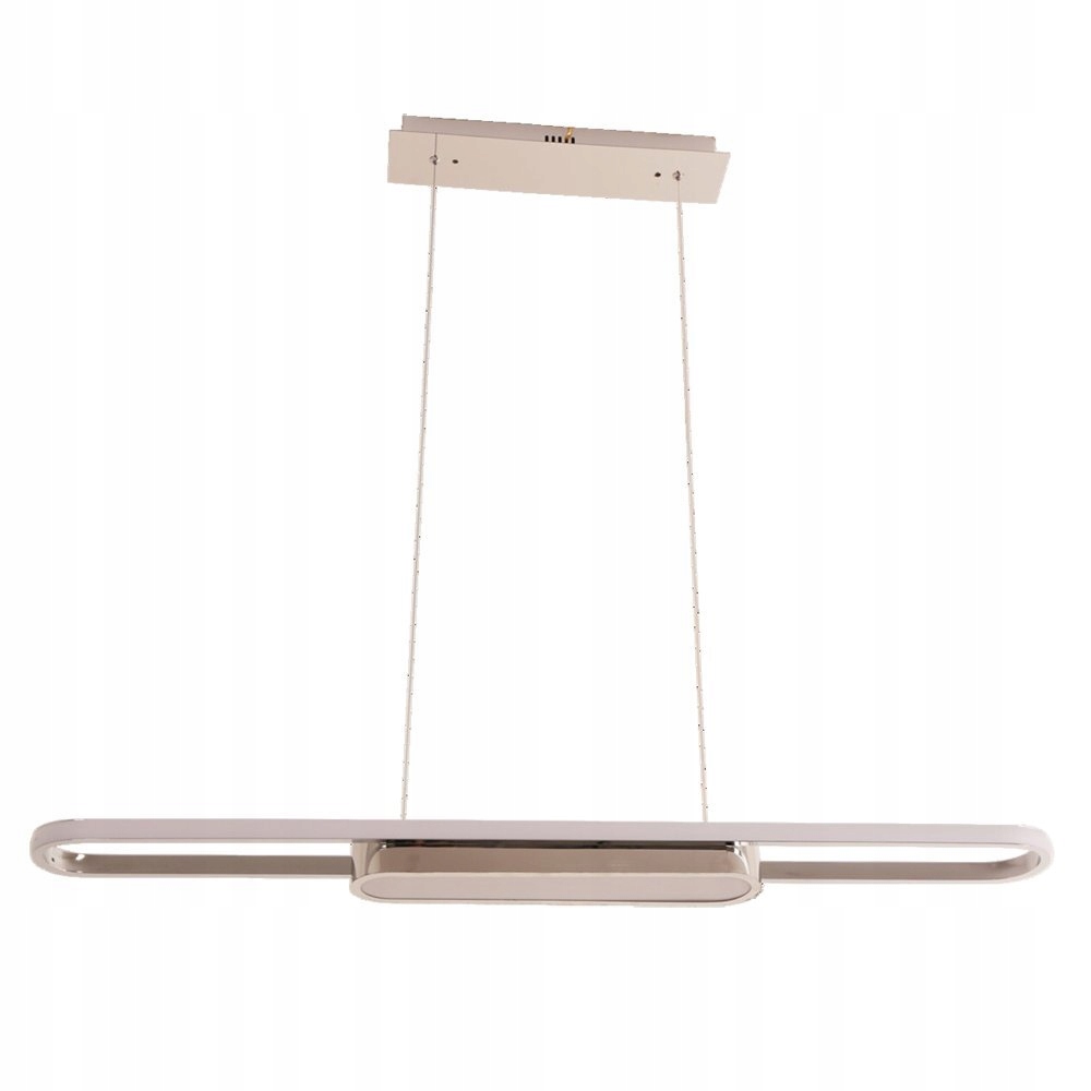 Biela oválna moderná závesná Led lampa 48W Contessa nad jedálenský stôl