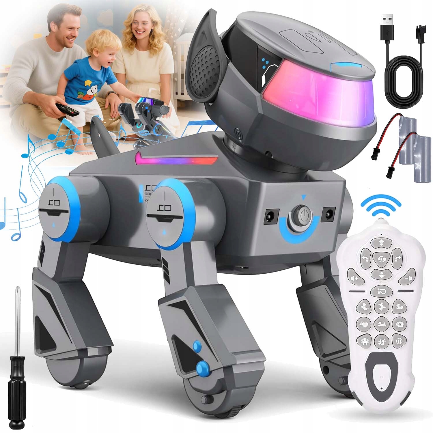 Robot Pejsek Interaktivní Hračka Rc Hračka Programovatelná Pro Děti