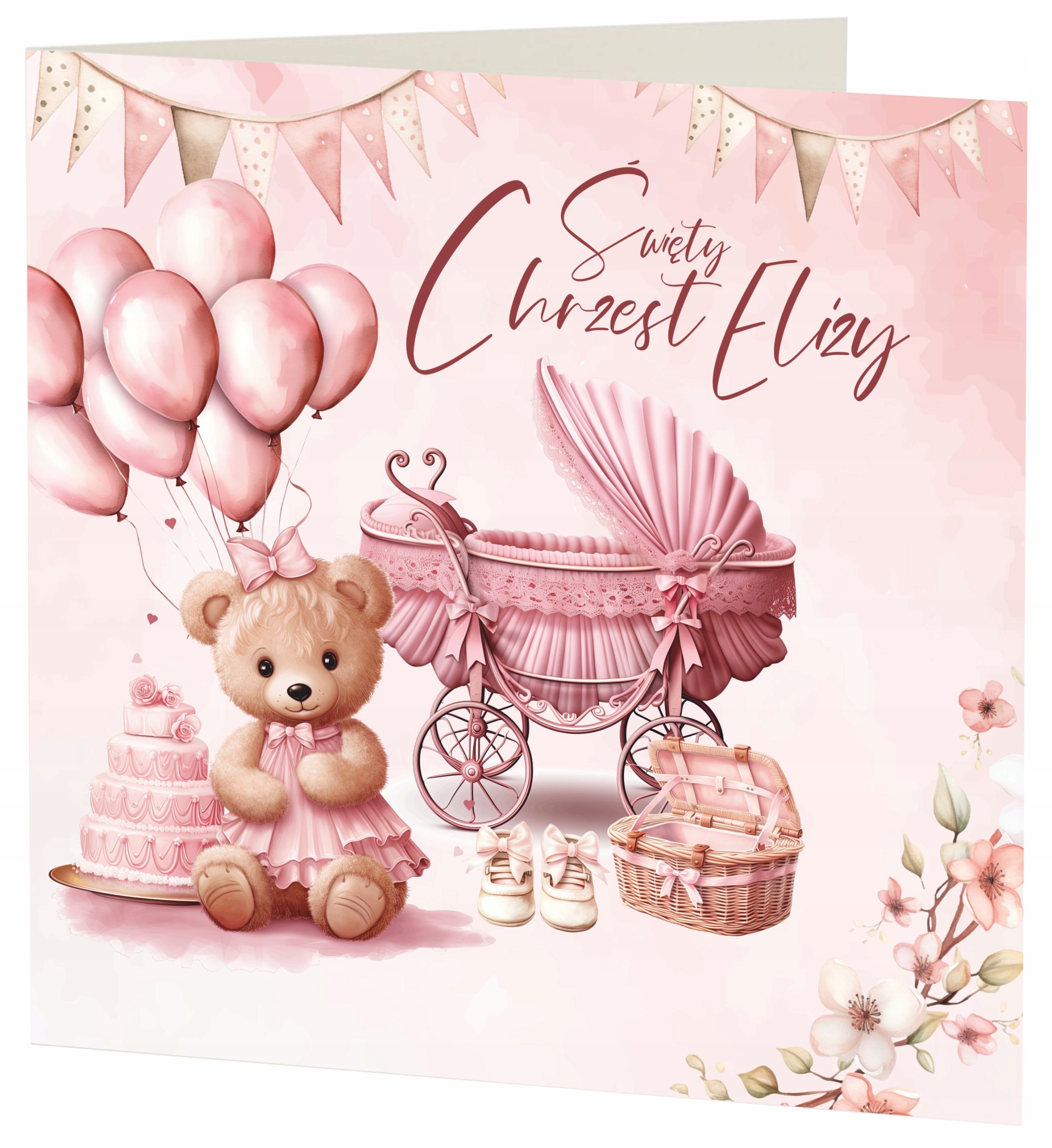 ZAPROSZENIE NA CHRZEST + IMIĘ DZIECKA + KOPERTA + EKSPRES + JAKOŚĆ Marka bez marki