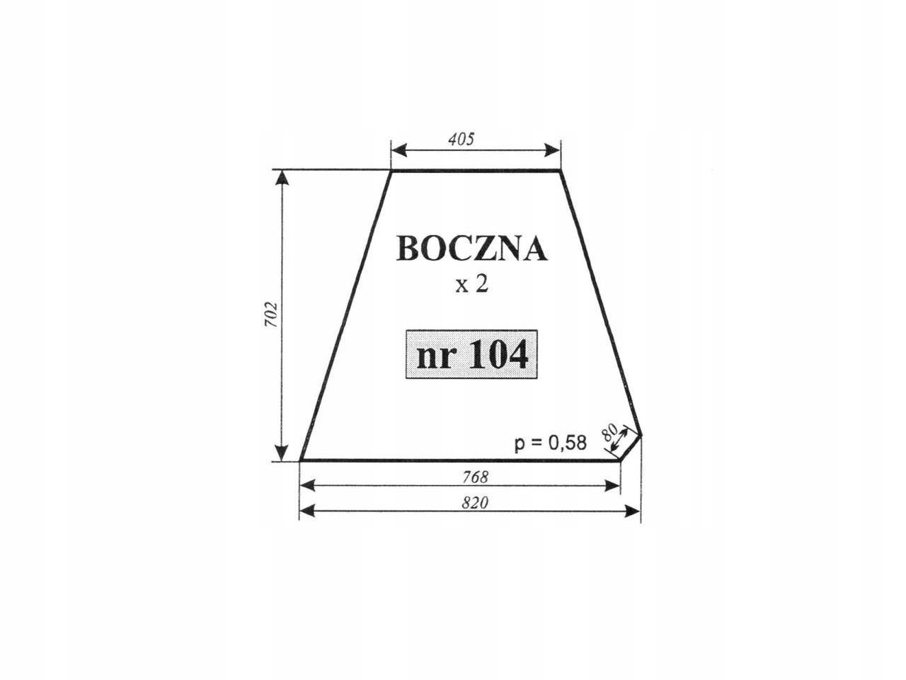 БІЧНЕ СКЛО C - 360 LUBSKO 104