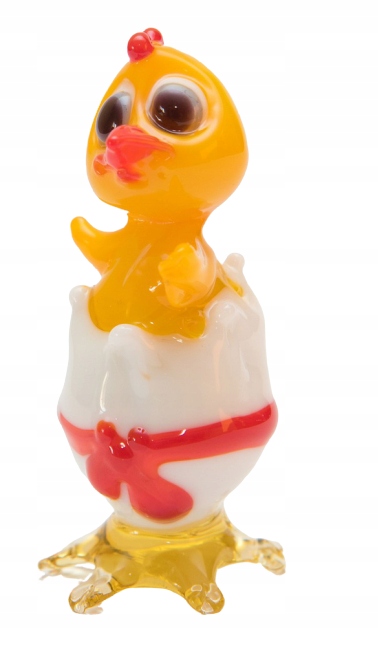 Szklana FIGURKA rzeźba PISKLE SKORUPKA ŚWIĘTA