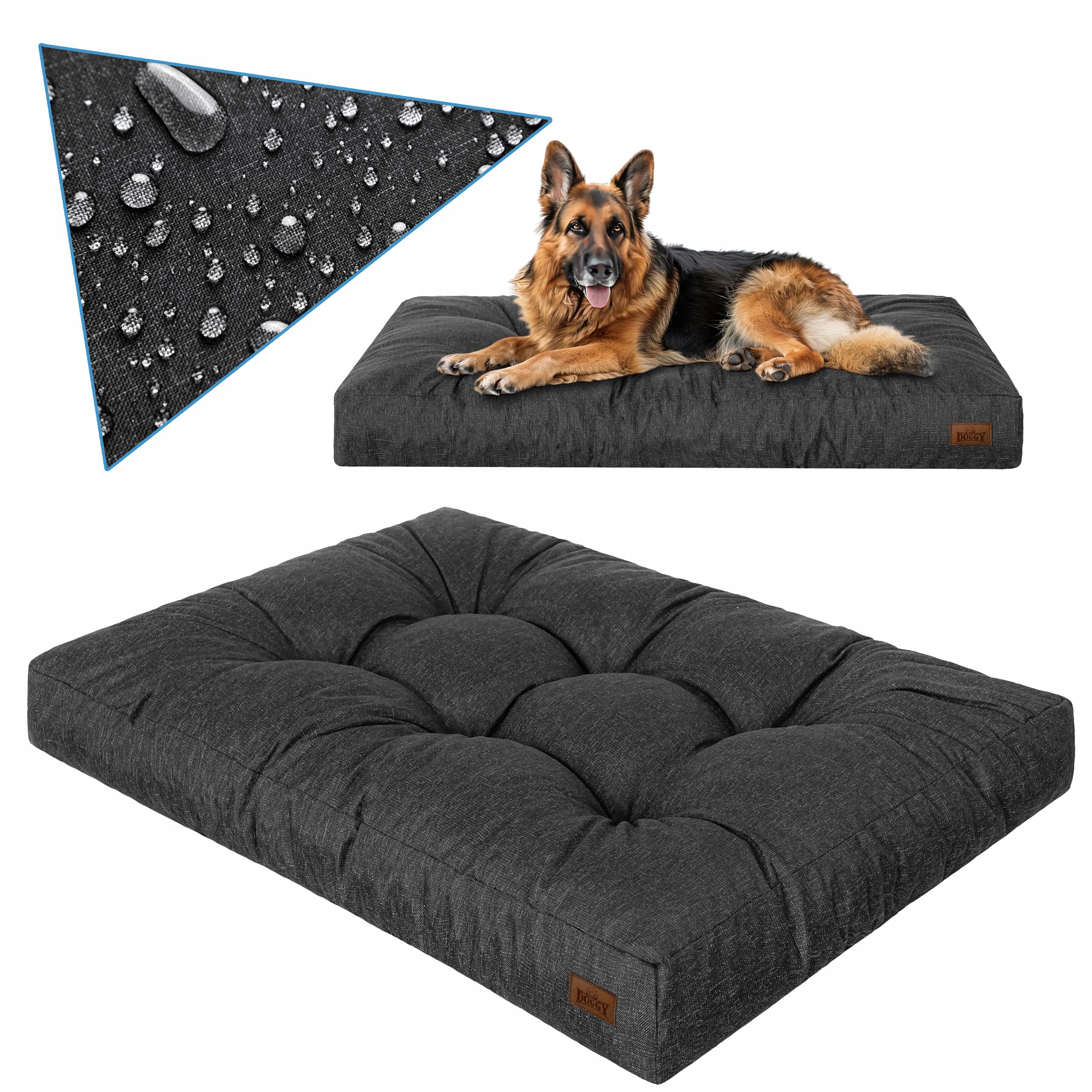 Levně Matrace pro psa, Pelíšek pro velké psy, Potah Černé XL 120x90 cm