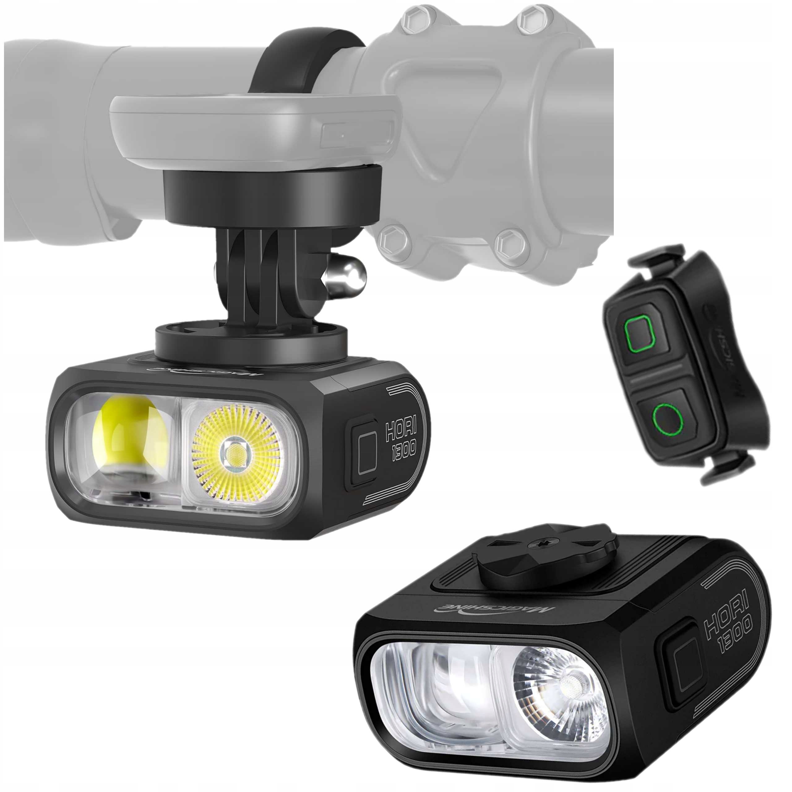 Lampka Przednia Magicshine Hori 1300 z Pilotem Usb-c IPX6 1300lm