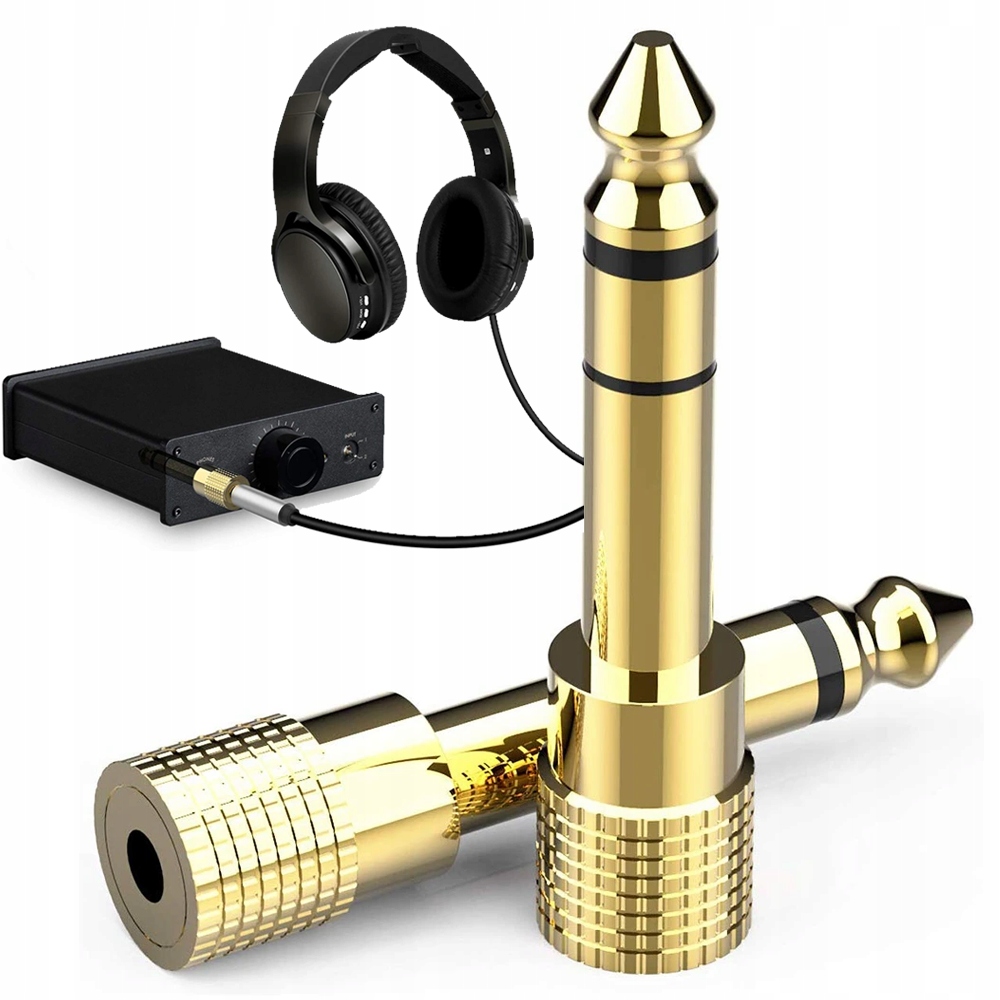 

Przejściówka Z 3,5mm Mini Jack Na 6,3mm Duży Jack