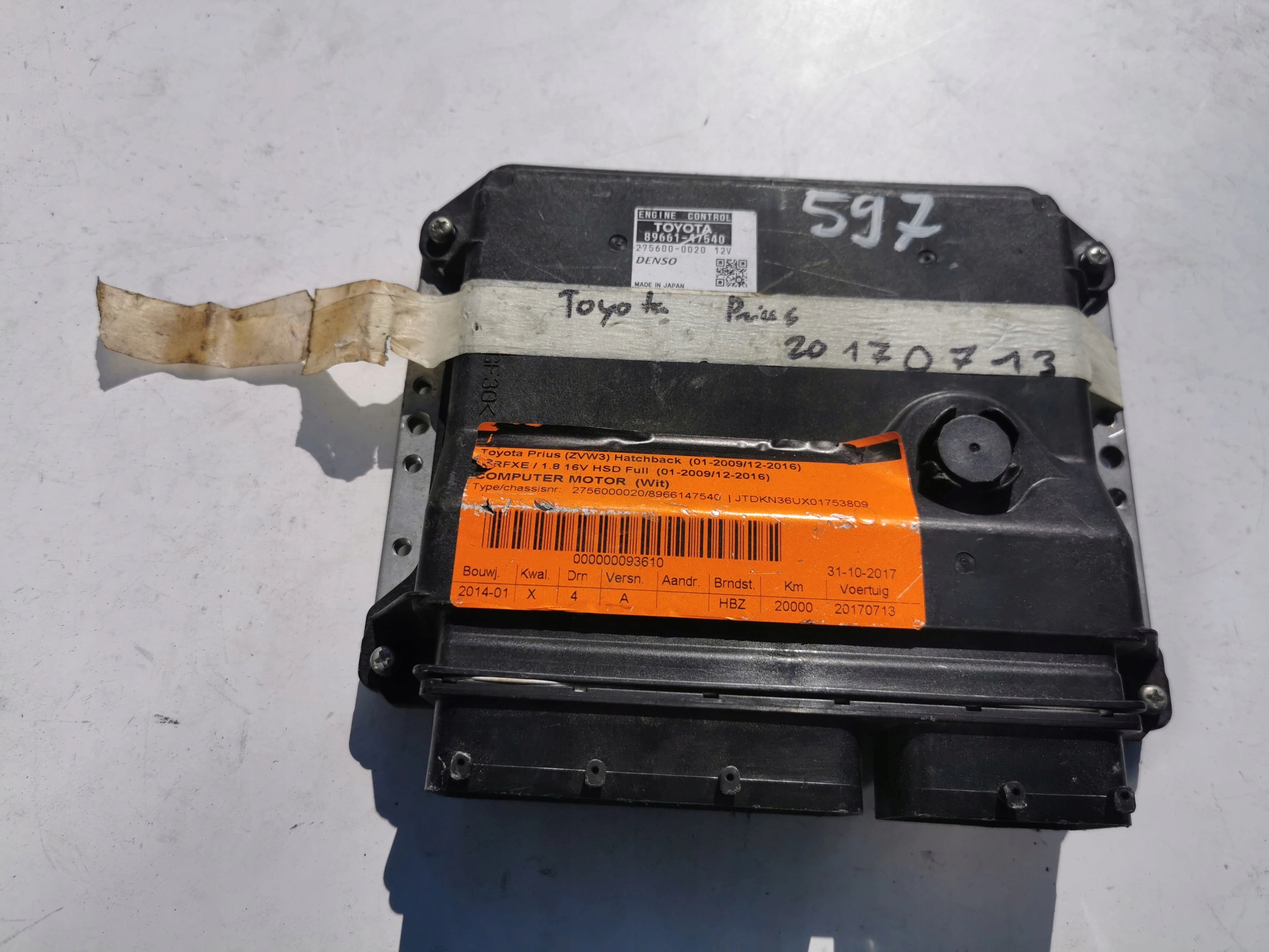TOYOTA PRIUS 1.8B 89661-47540 275600-0020 computer