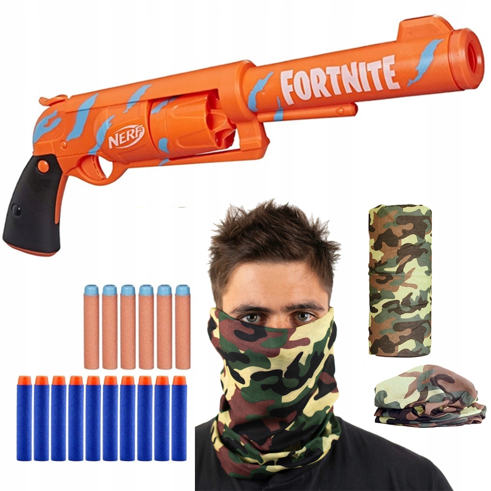 

Pistolet Nerf Fortnite 6-SH+ Strzałki +bandana