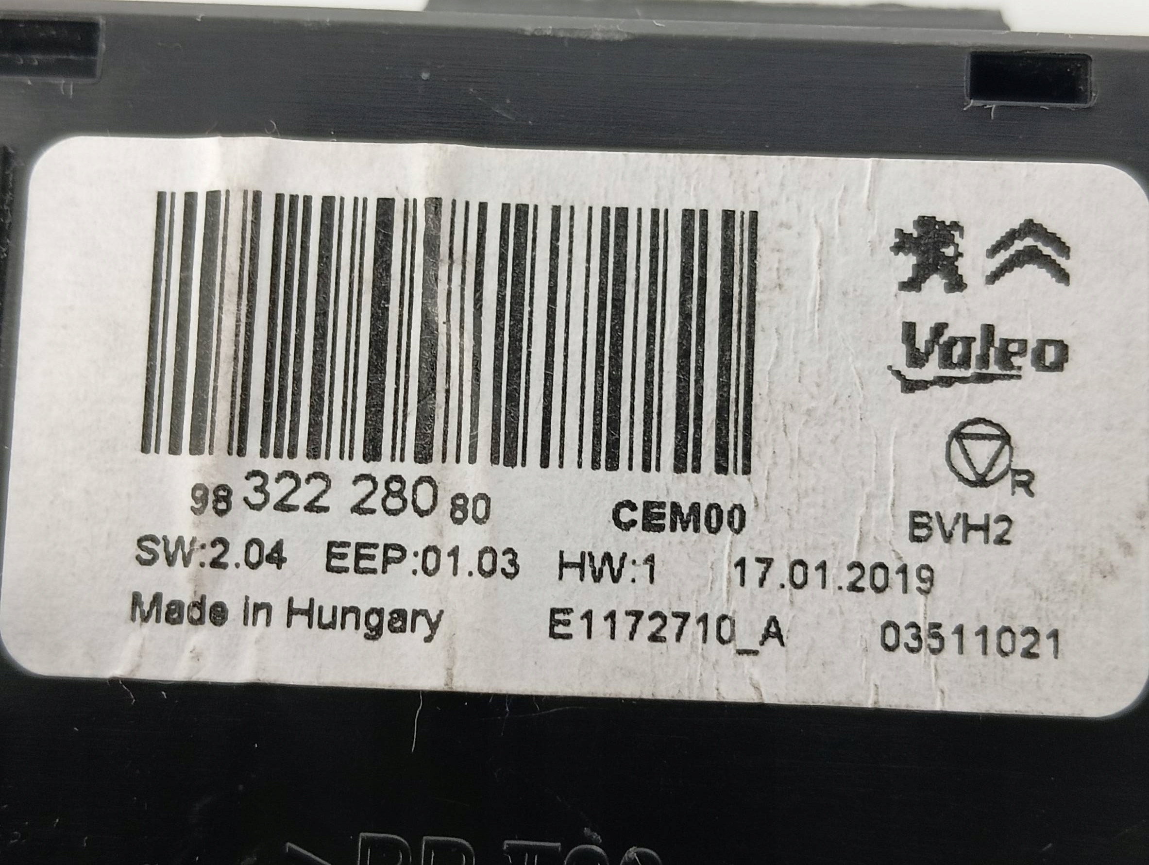 modul klíma 9832228080 Citroen C3 III (2016-2024)