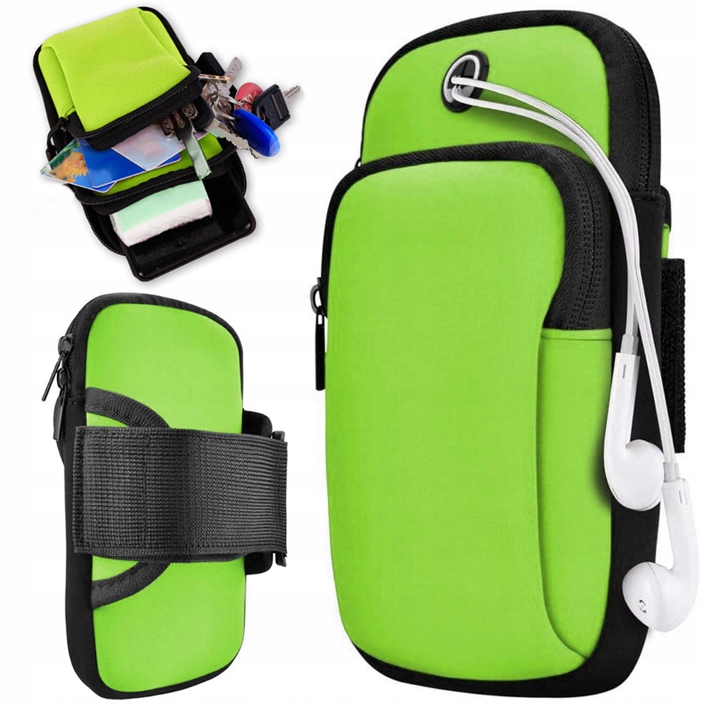 

Etui pokrowiec na ramię do biegania zielone