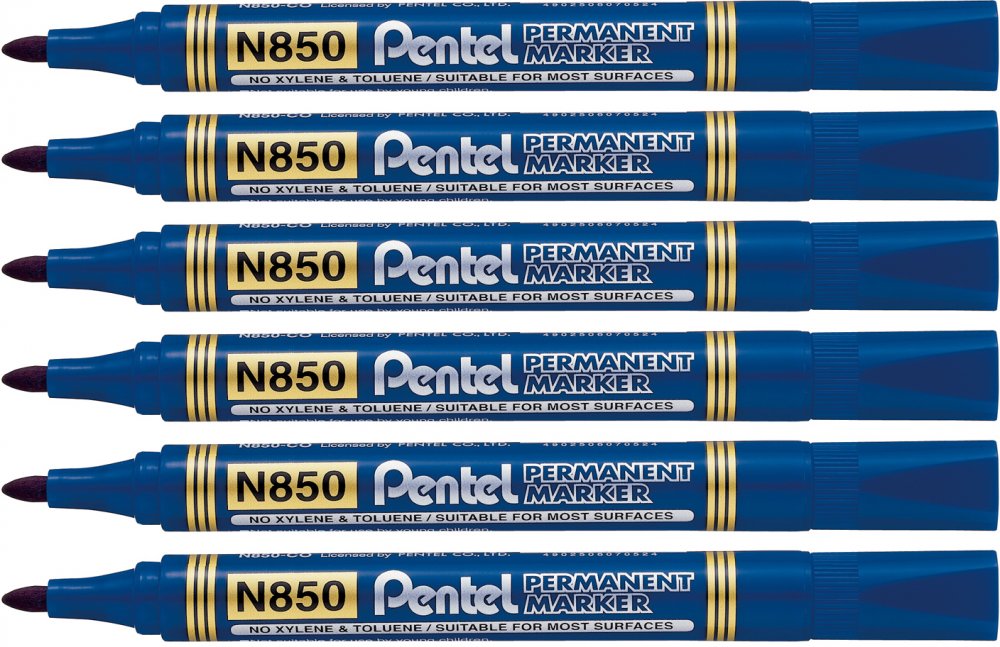 

Marker pisak okrągły Pentel N850 Niebieski Zestaw