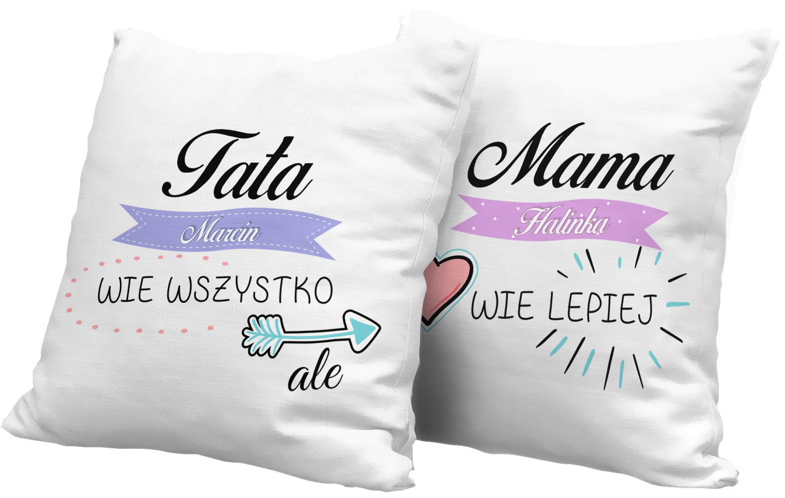 

Zestaw Poduszek Dla Mamy i Taty Rodziców