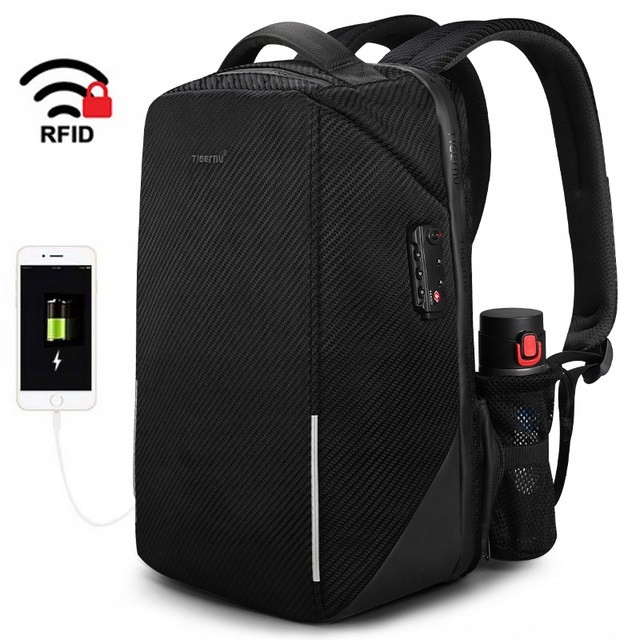 

Plecak antykradzieżowy Tigernu na laptopa 15 Rfid