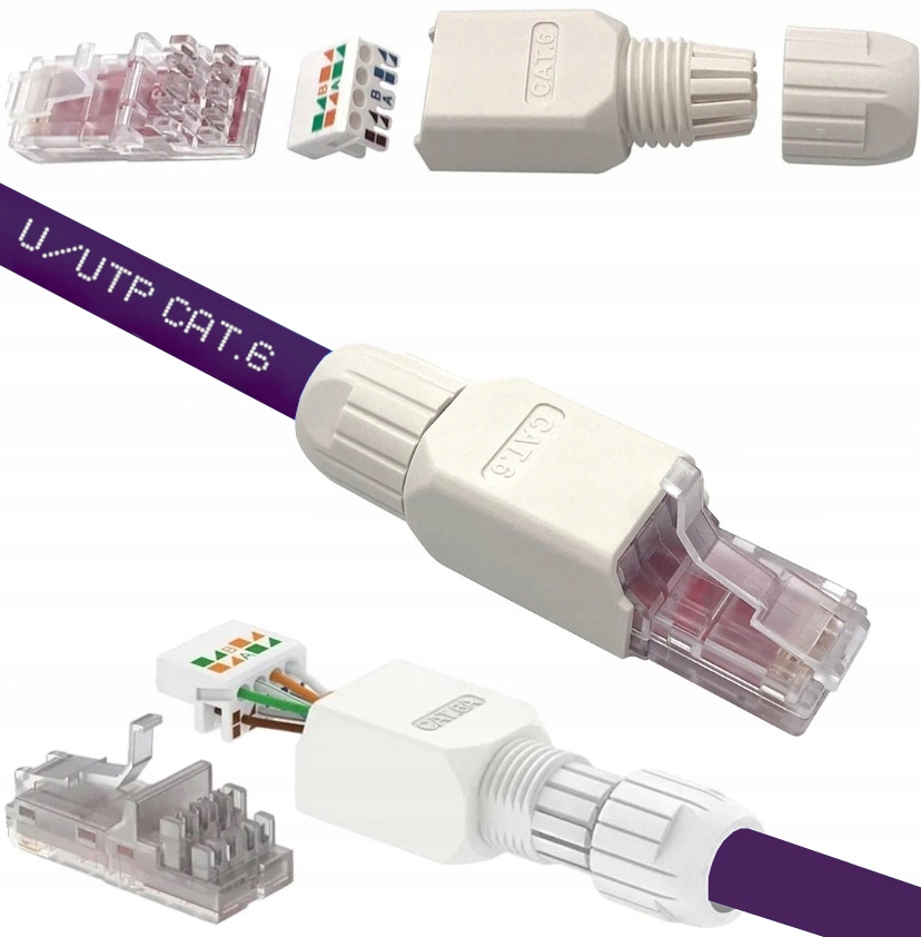 Wtyk RJ45 Klanet kat.6 UTP beznarzędziowy