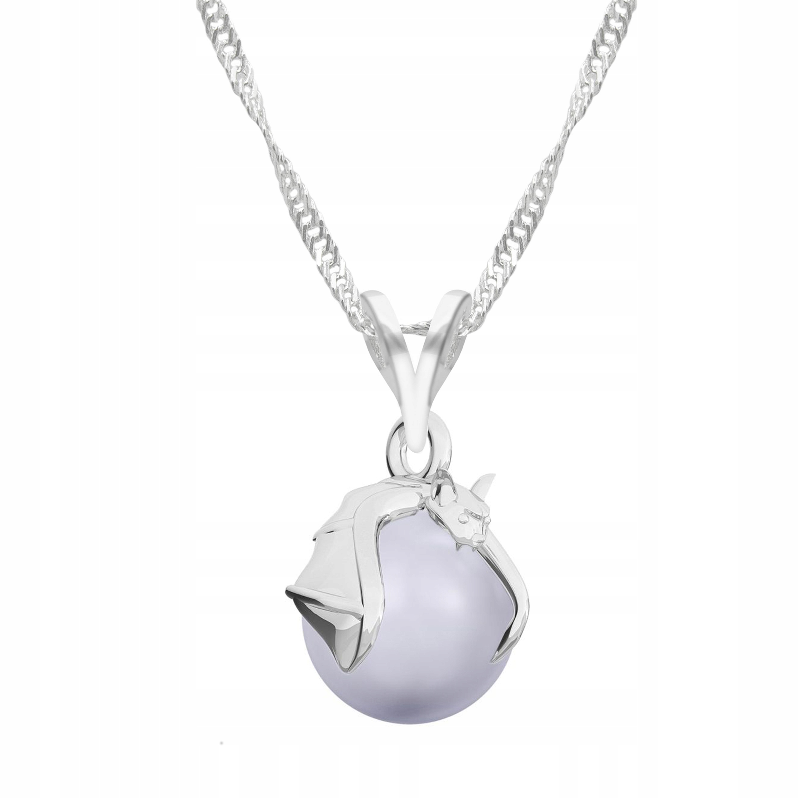 Stříbrný řetízek náhrdelník 925 Netopýr Perla