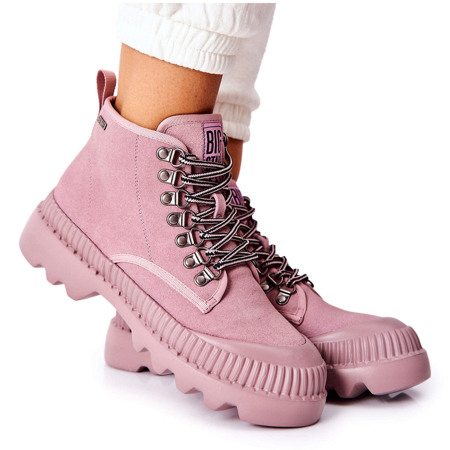 

Trapery Botki Workery Big Star II274367 Różowe 38