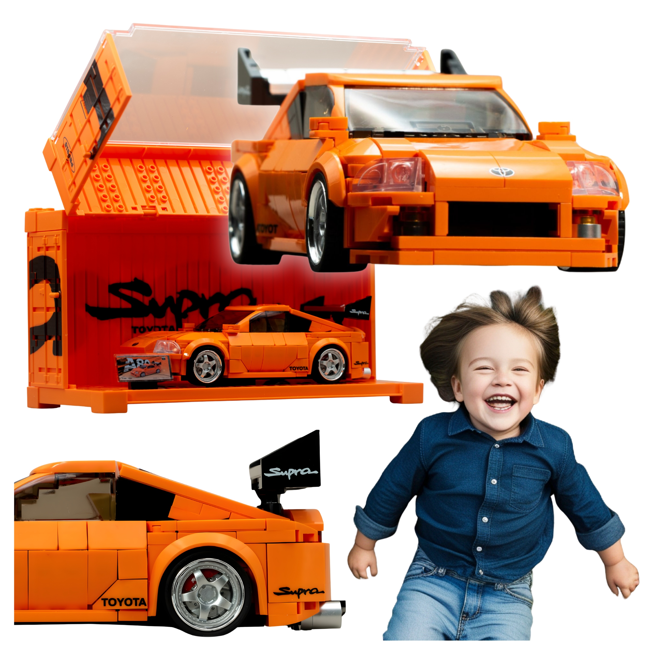 Klocki Konstrukcyjne Do Składania Dla Dzieci Toyota Supra MK4 Dollastoys