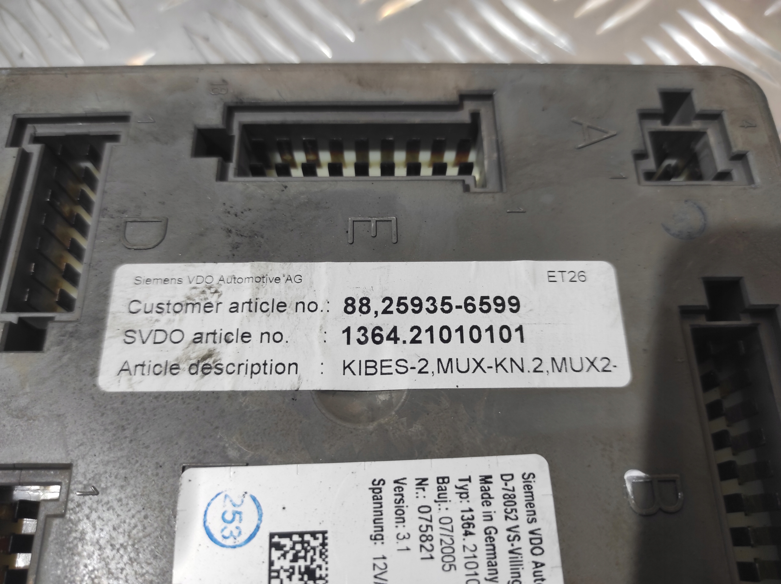 control unit MUX2-M 1364.21010101 SIEMENS VDO D-78052