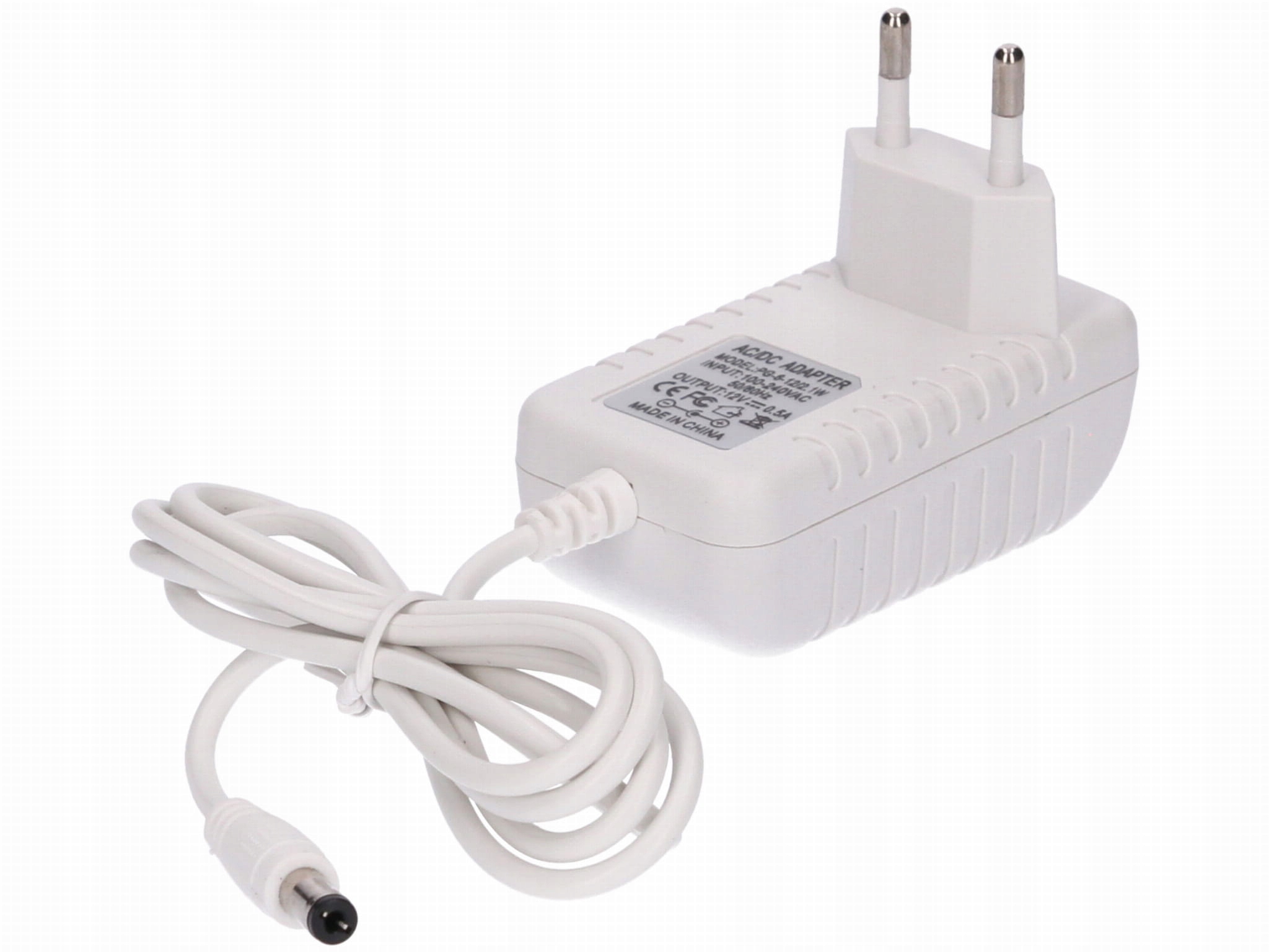 

Zasilacz led gniazdkowy 12V 6W 5.5/2.1 biały