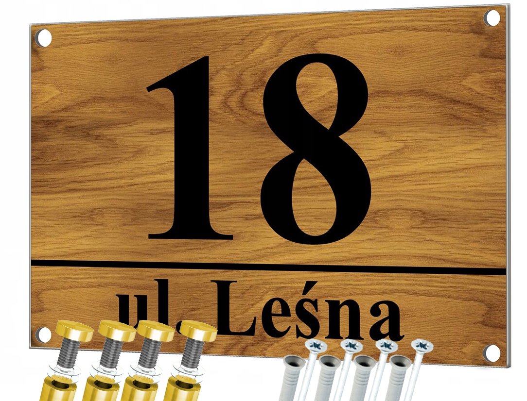 

Duża Tabliczka Adresowa Numer Domu 40x30 +dystanse
