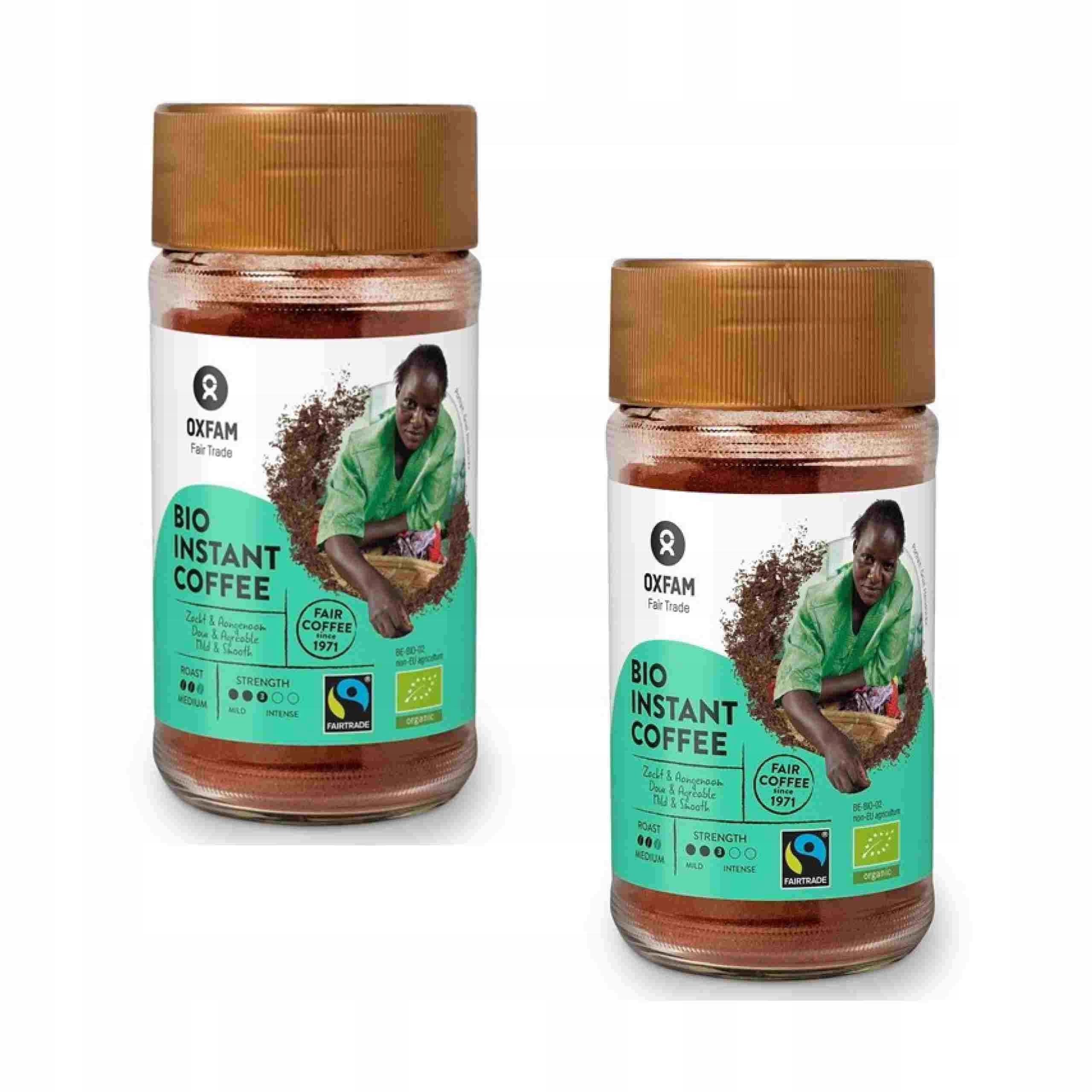 2x Kawa Rozpuszczalna Arabica/robusta Tanzania Fair Trade Bio 100 g Oxfam
