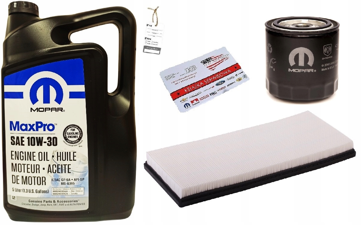 MOPAR 10W30 + FILTRY JEEP WRANGLER 2,5 99-02