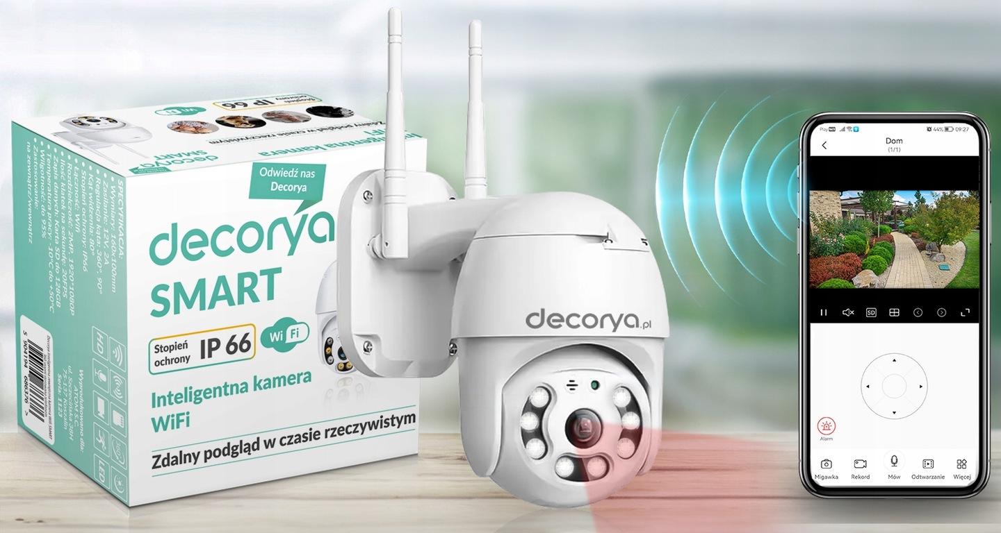 ZESTAW 3x KAMERA ZEWNĘTRZNA WEWNĘTRZNA WIFI IP65 MONITORING BIURA DOMU Informacje o bezpieczeństwie CE