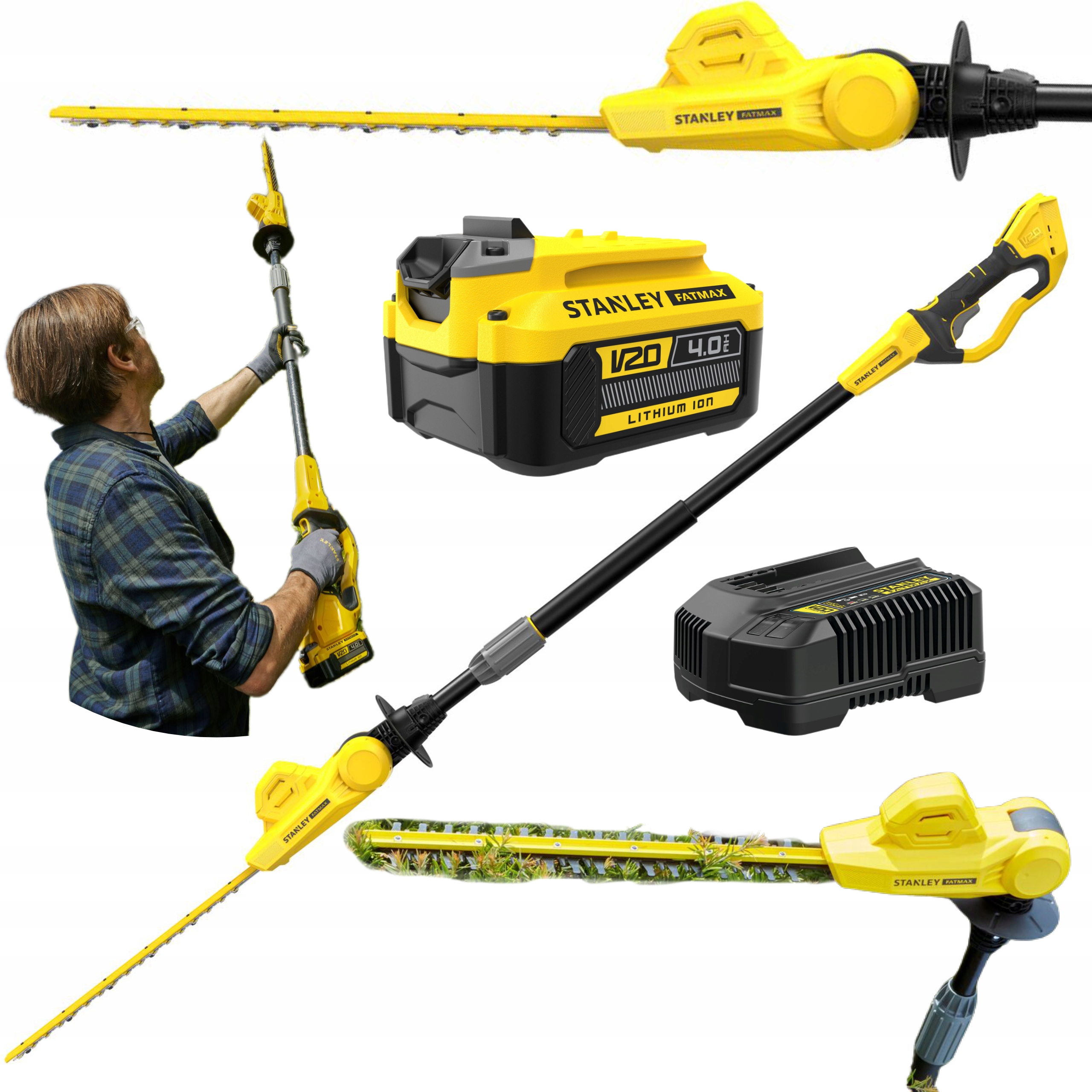 Stanley Nożyce Do Żywopłotu Na Wysiągniku Fatmax V20 45CM +4AH SFMCPH845M1