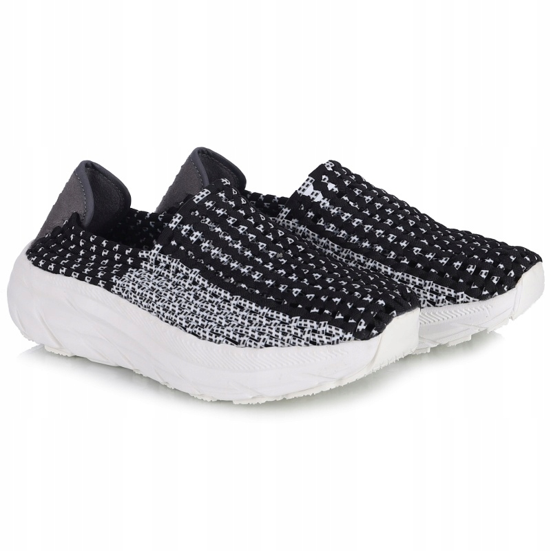 Dámské polobotky Rock Spring Roraima Stork bílo-černé pletené gumičky VEL..40