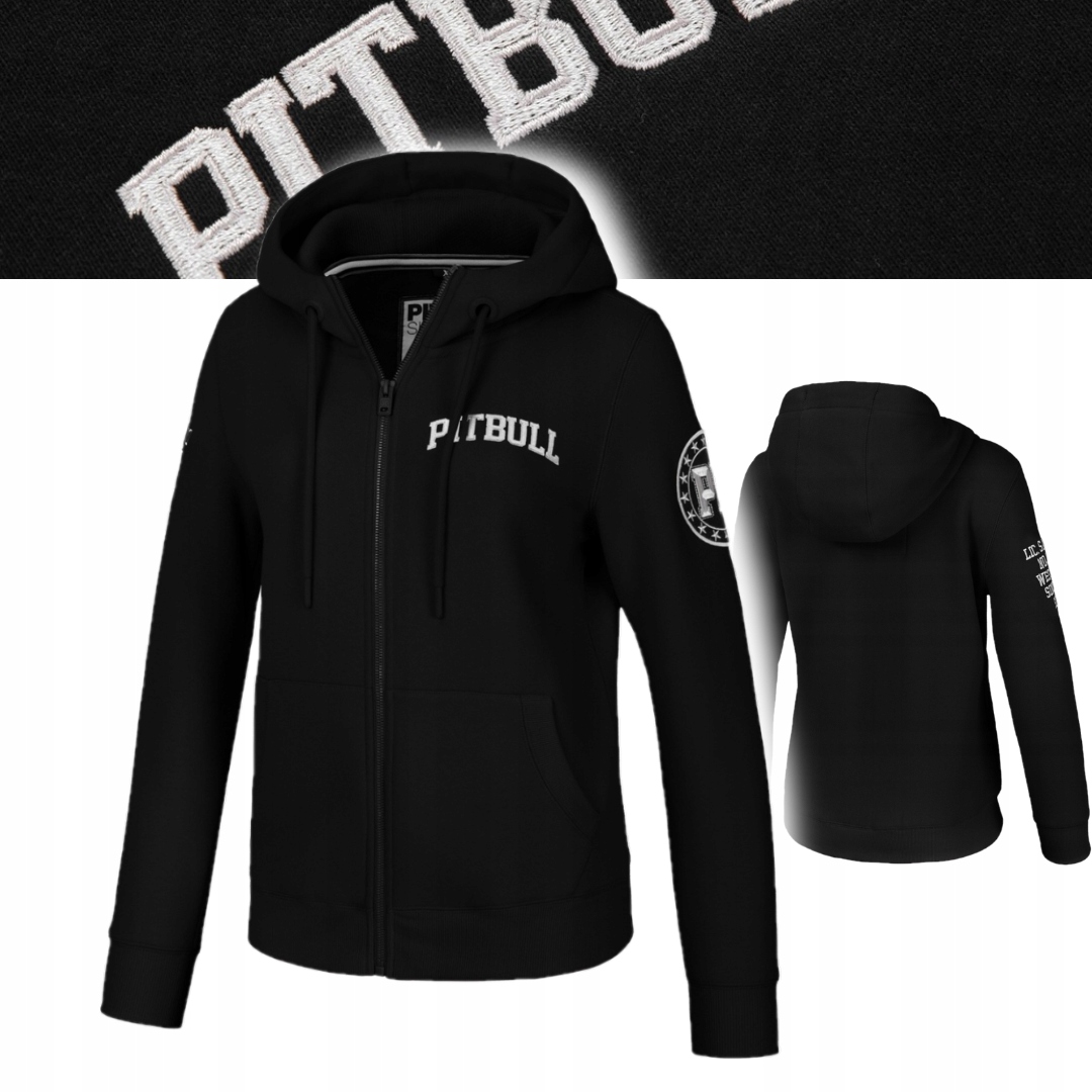 Mikina mikina S Kapucí kapucí Pitbull West Coast, Tyrian, černá, velikost S.n