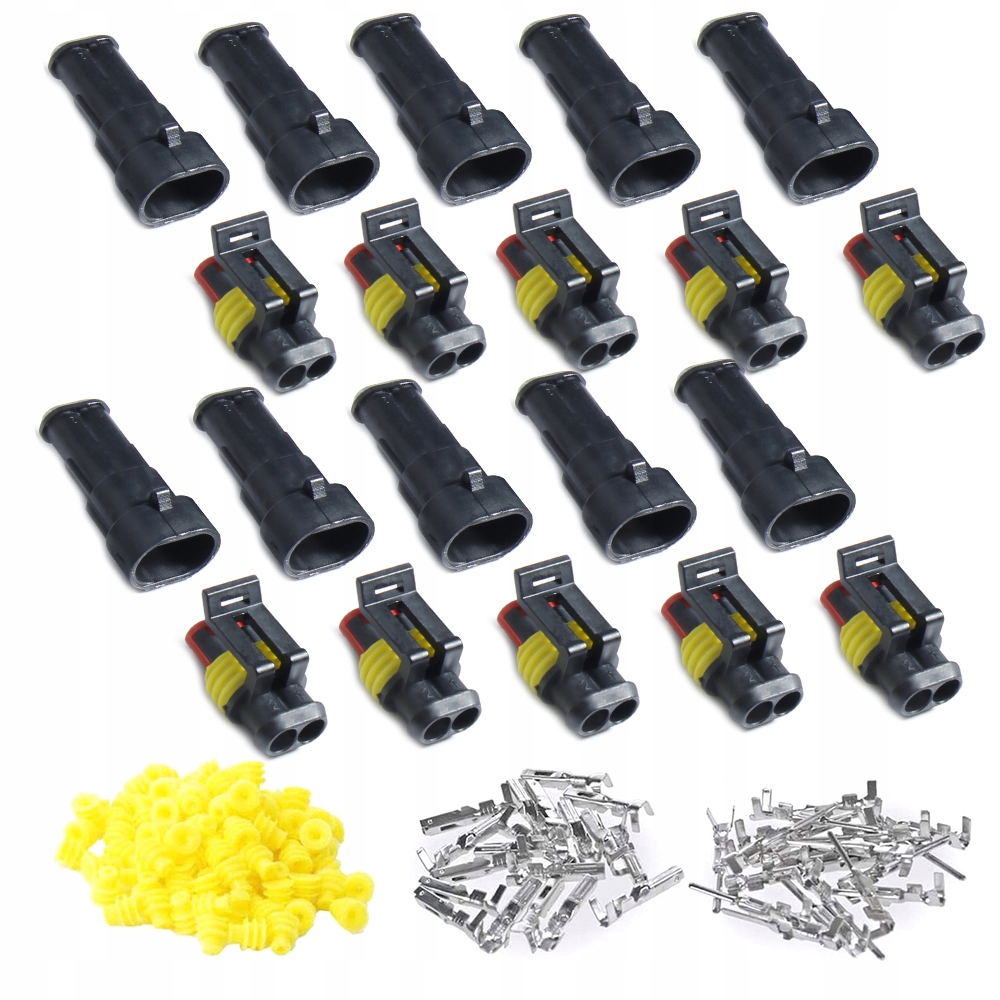 Samochodu Złącze Hermetyczne Konektor Superseal 2-PIN Wodoszczelne IP67 Stan opakowania oryginalne