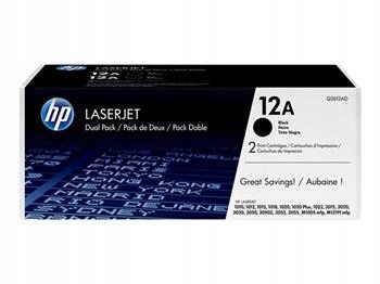 Hp toner 12A/Black/2x2000 stran/2-pack