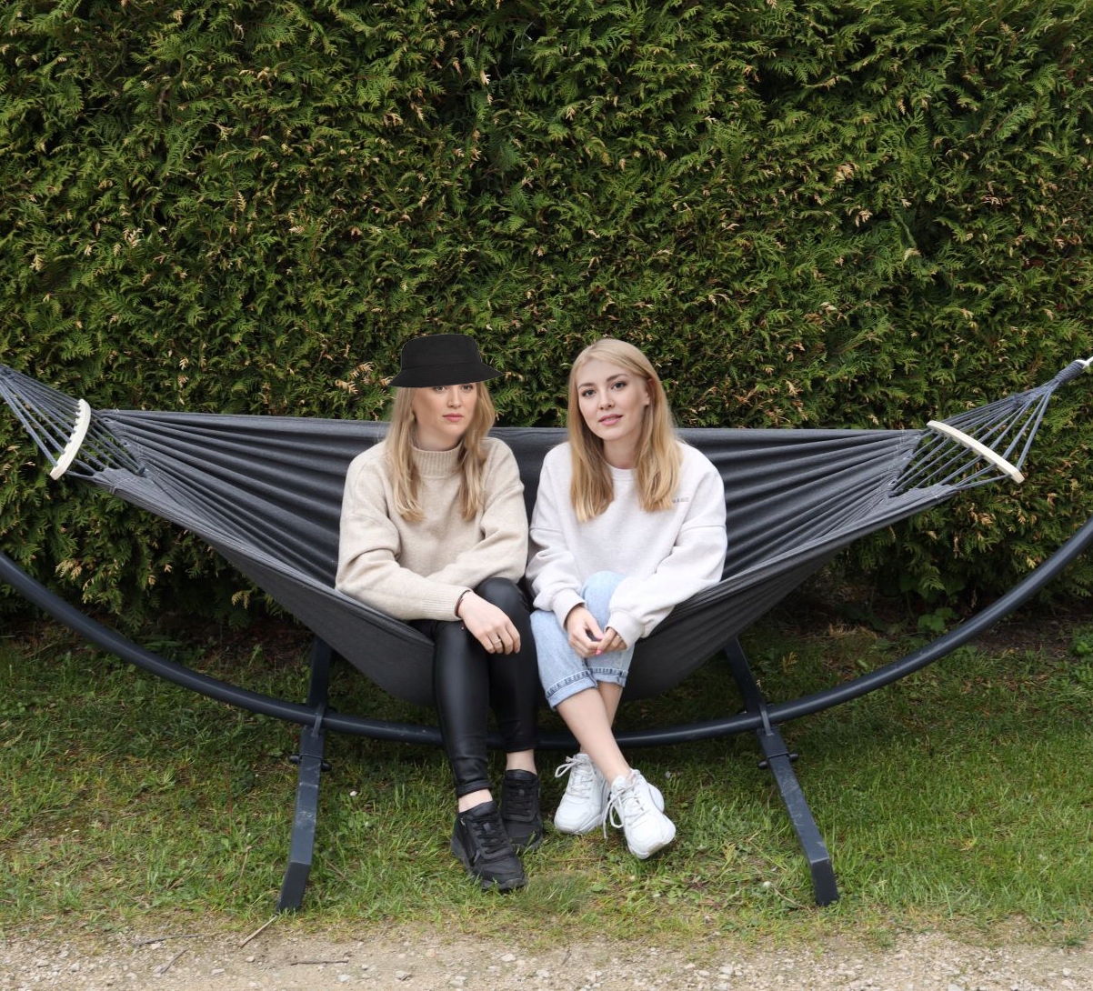 HAMAK ZE STELAŻEM LEŻAK OGRODOWY MOCNY 2-OSOBOWY HUŚTAWKA 270x150 WZ8 Długość całkowita 270 cm
