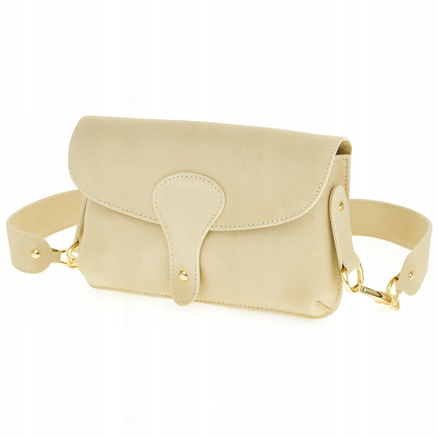Dámská kabelka Laura Biaggi Crossbody Béžová Přírodní semiš Vera Pelle