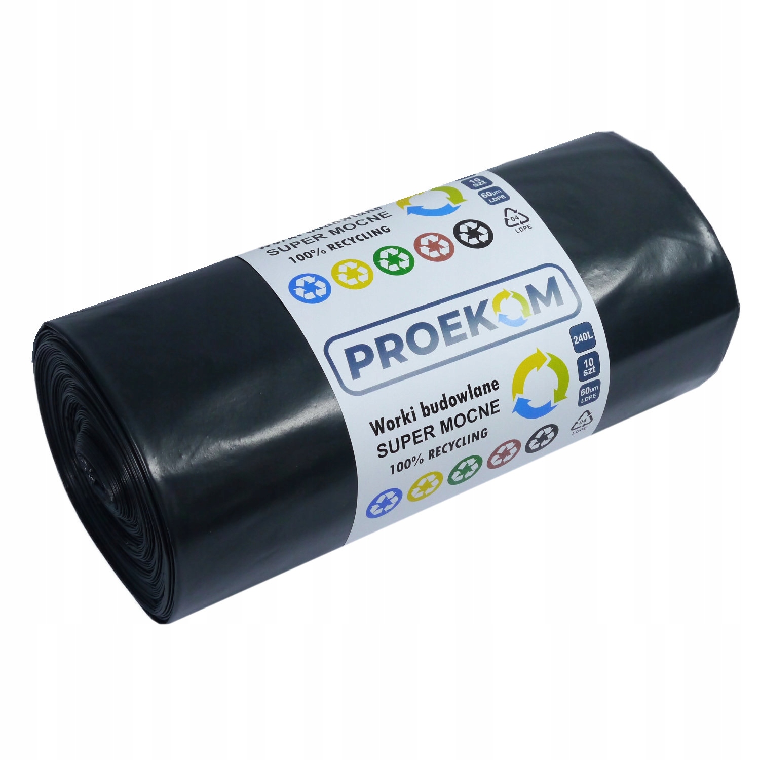 

Worki na gruz budowlane 240L 10szt mocne czarne