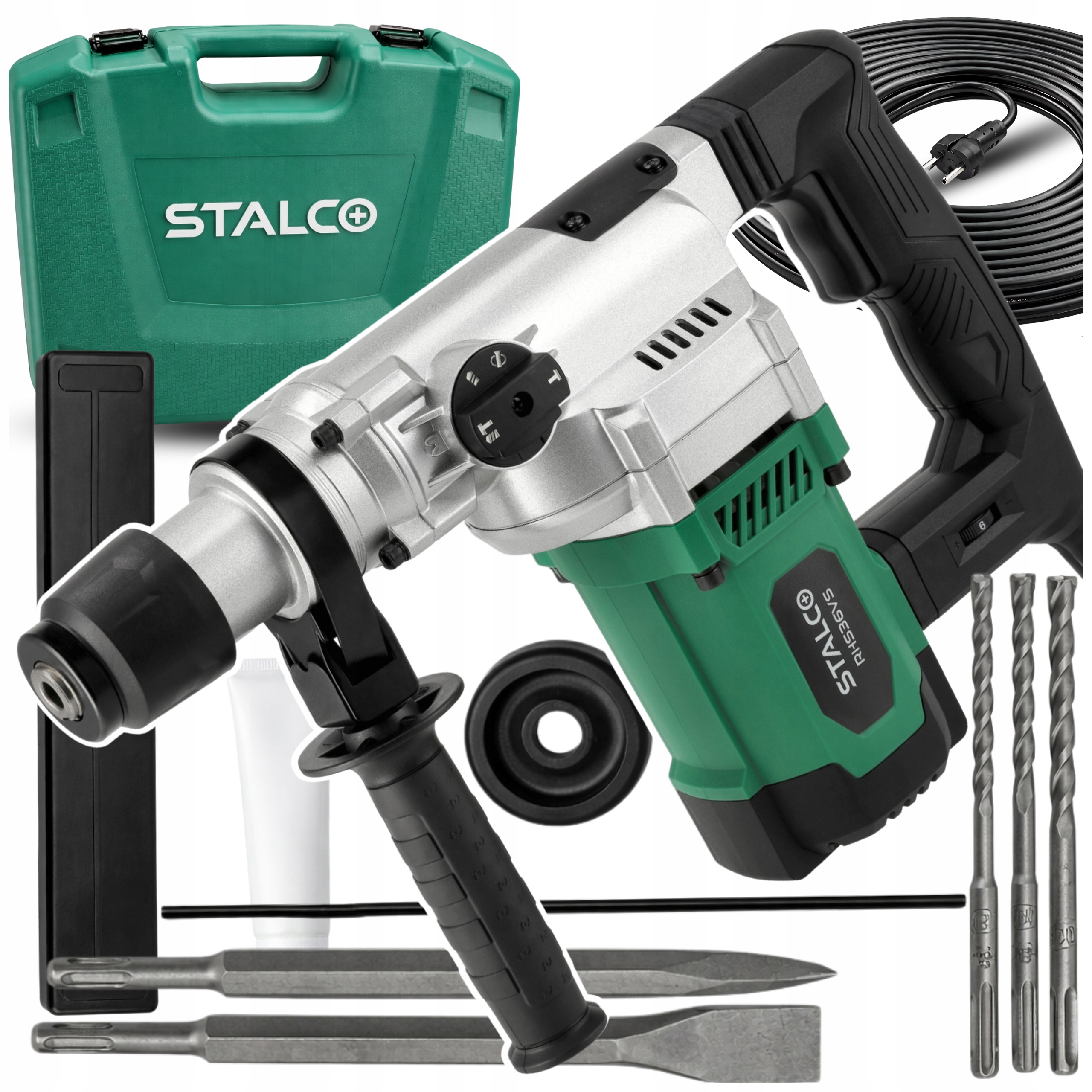 Wiertarka Udarowa Młot Udarowo-obrotowy Sds 1500W Regulacją Obr Stalco