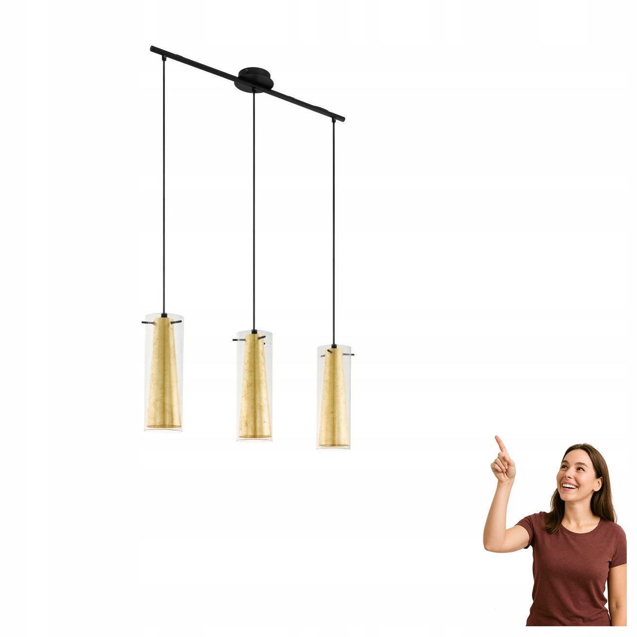 Závesná lampa Pinto Gold 97652 Eglo