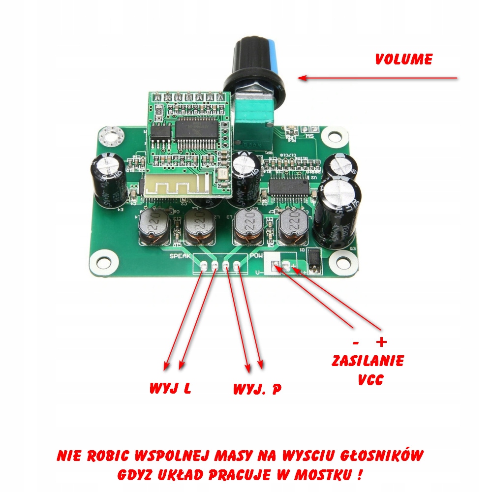 Wzmacniacz z bluetooth 2x30W TPA3110 Producent bez marki