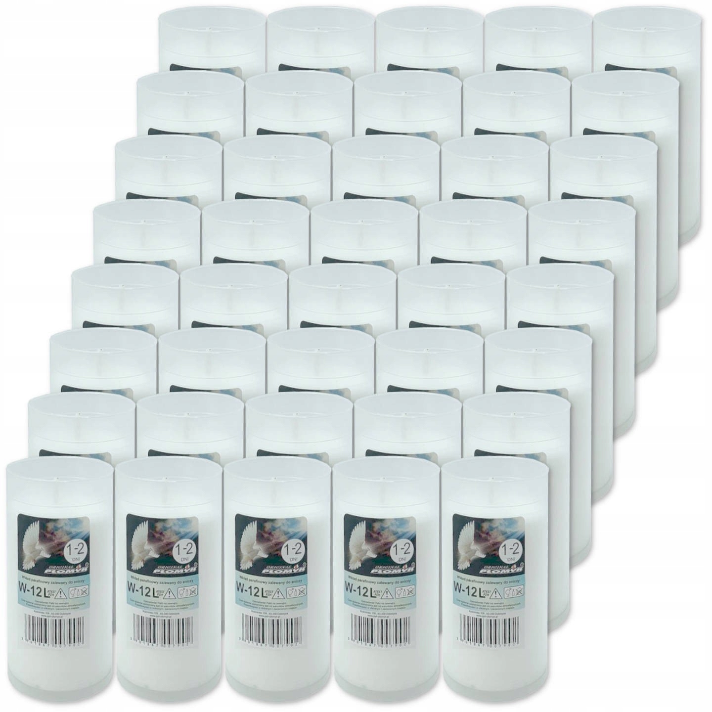 

Wkłady do zniczy parafinowe Płomyk W-12 L 48h 40sz