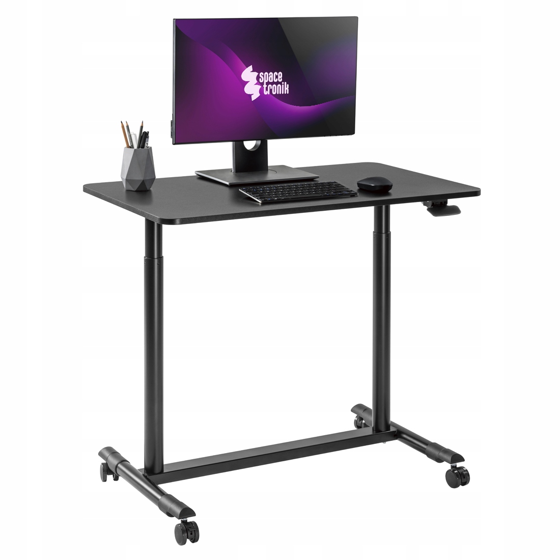 Psací stůl na kolečkách Malé Regulace výšky 70-107 cm Spacetronik černý