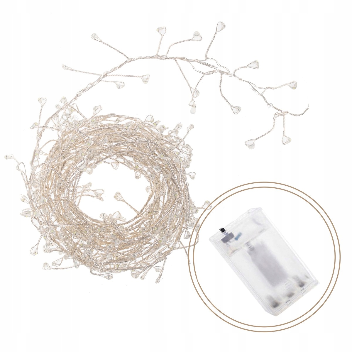 LAMPKI CHOINKOWE SOPLE 100 LED DRUCIKI MIKRO LED Marka Springos