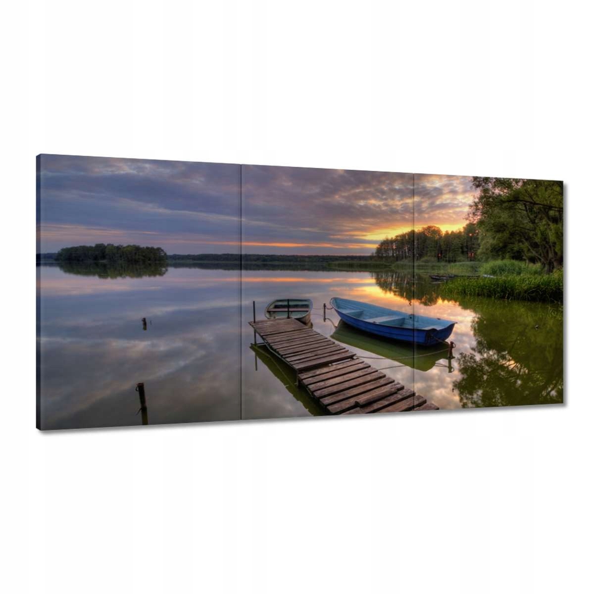 Obrazy 180x90 Západ slunce Jezero