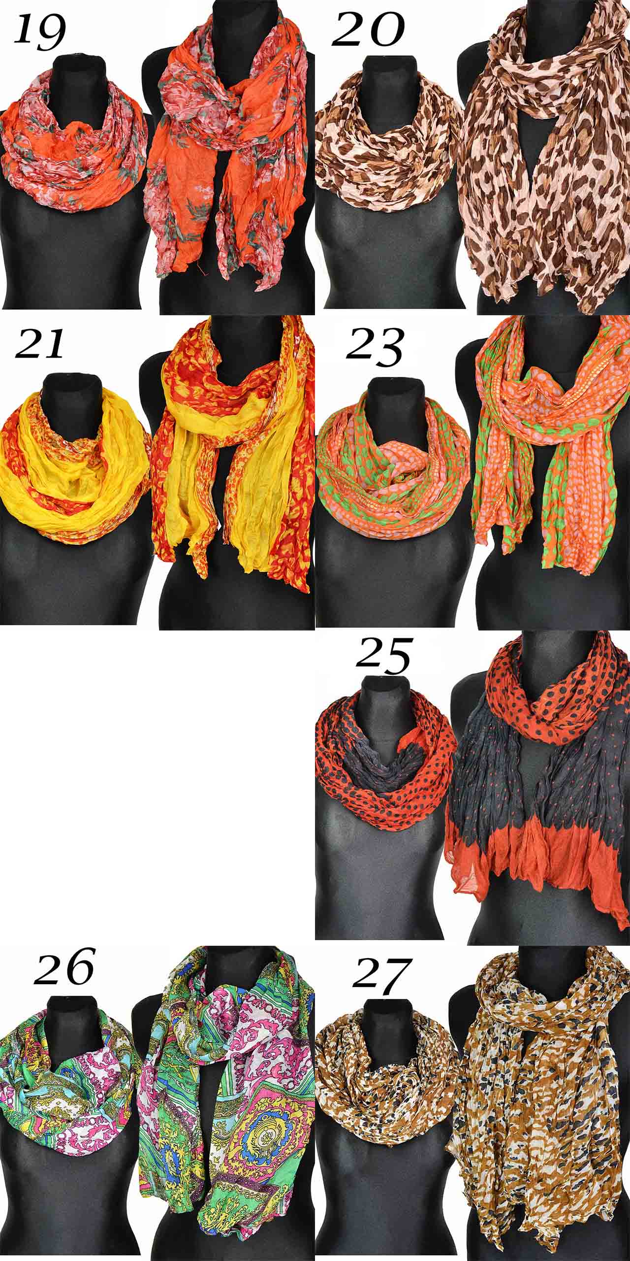 SZAL Modny SZALIK MARSZCZONY Chusta Elegancki Kolekcja TitoFirma