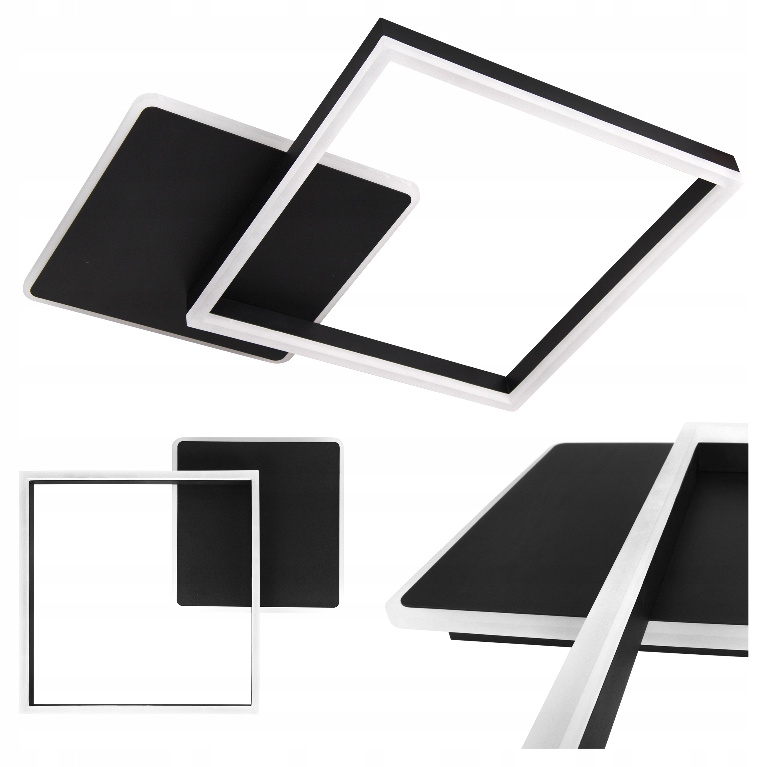 Led závesná lampa luster stropné svietidlo 40W 4000K čierna Xudo