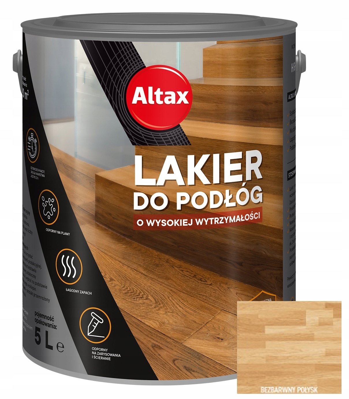 Altax Lak Na Podlahy 5 L Parkety Bezfarebný Lesk