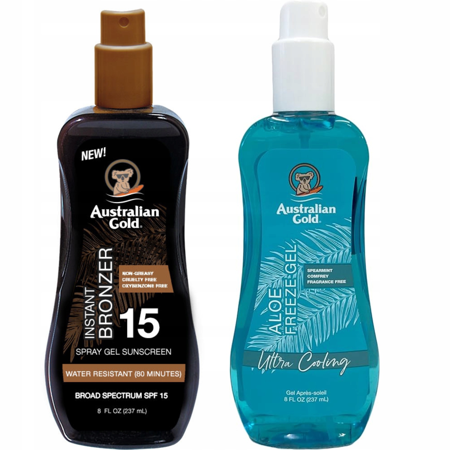 Australian Gold Gel Ve Spreji s bronzerem SPF15 Aloe Freeze Gel