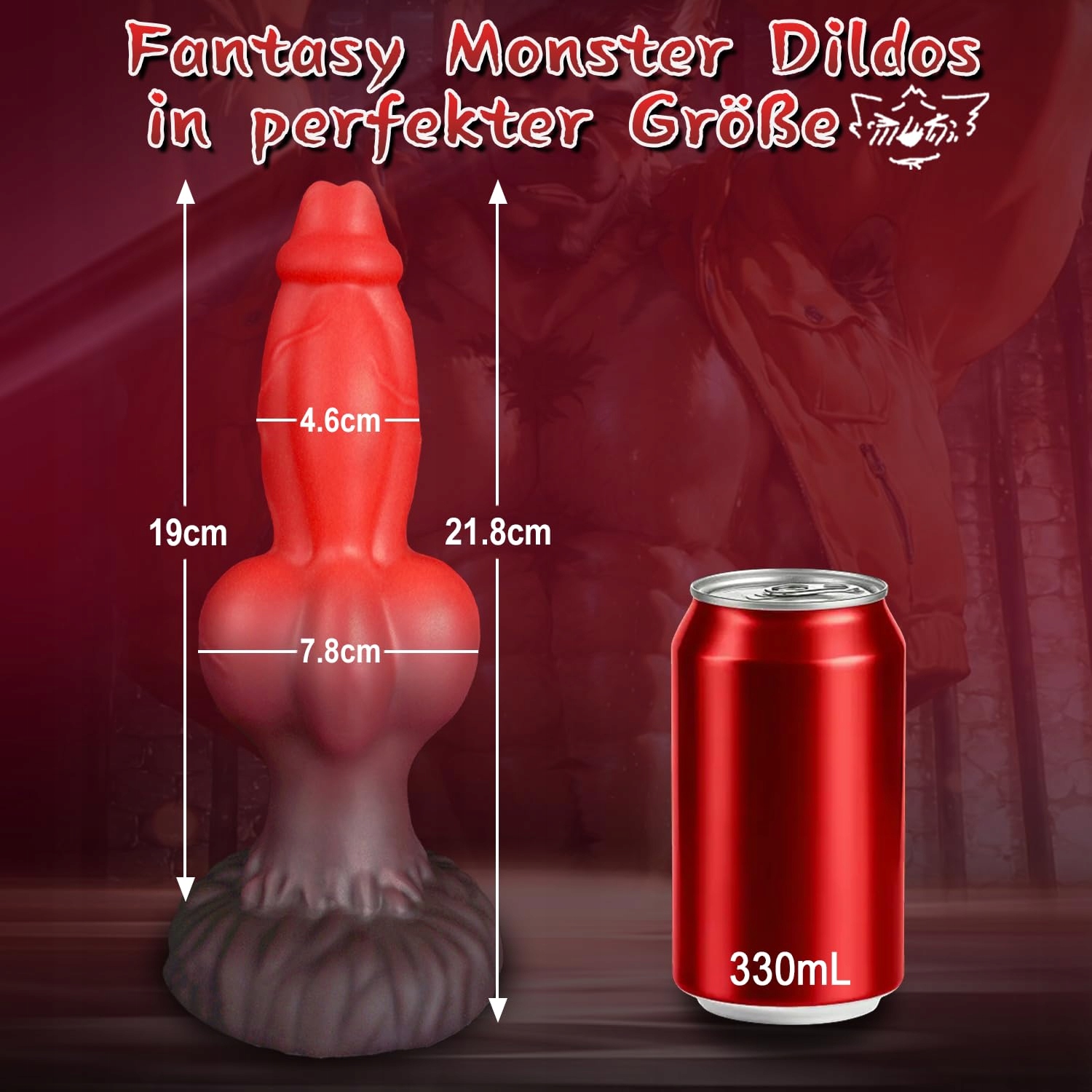 KNOT Dildo Potwór 21.8cm Silikonowy z Mocną Przyssawką Realistyczny — miniatura 2
