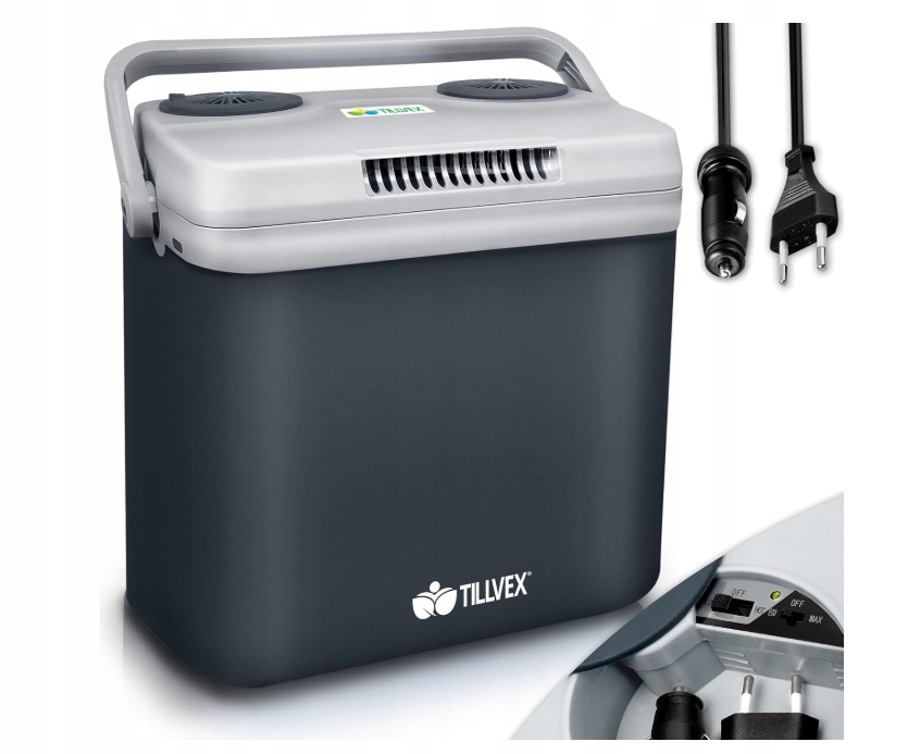 Chladnička 32 L Automobilová a Kempingový režim Eco Šedá Přenosná