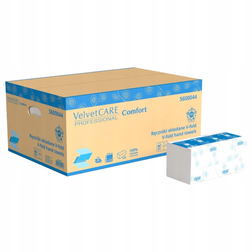 Levně Papírový Ručník Skládaný Z Bílé Celulózy, Dvouvrstvý, V-fold Papír