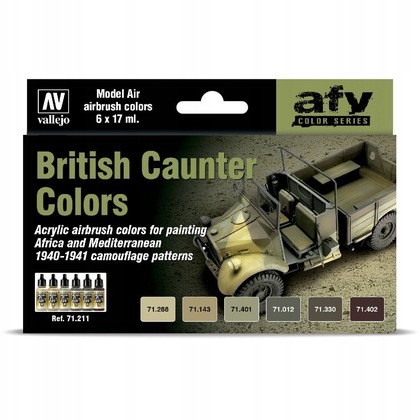 Vallejo: 71.211 Model Air Afv Britské barvy Caunter (6x17 ml) /Valle
