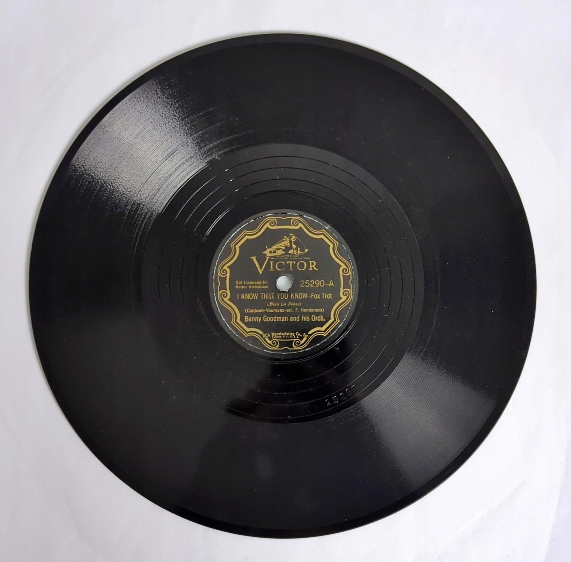 Benny Goodman I Know That You Know / If I Could Be With You 25290 Victor