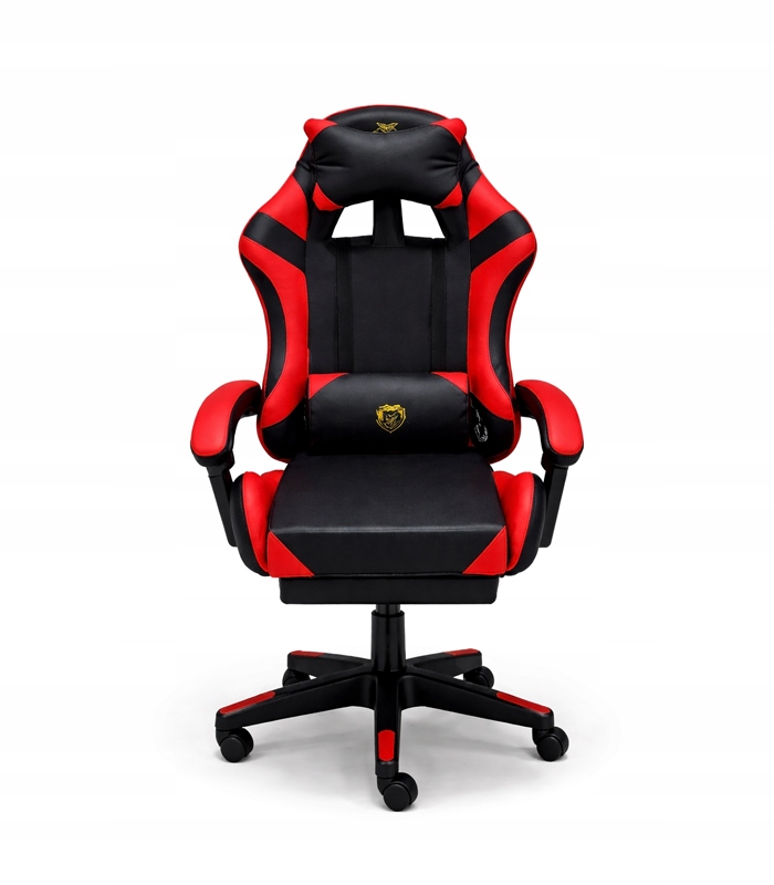 Fotel gamingowy z masażem lędźwiowym – metalowa rama, komfort Pro